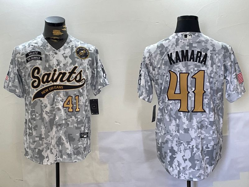 Men New Orleans Saints #41 Kamara Nike Arctic Camo 2024 Salute to Service Limited NFL Jersey style 4->new orleans saints->NFL Jersey